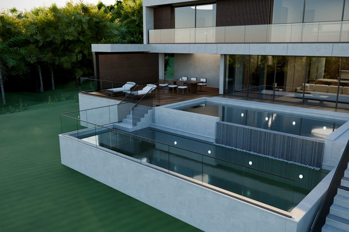 Visualización 3D de una casa de autor