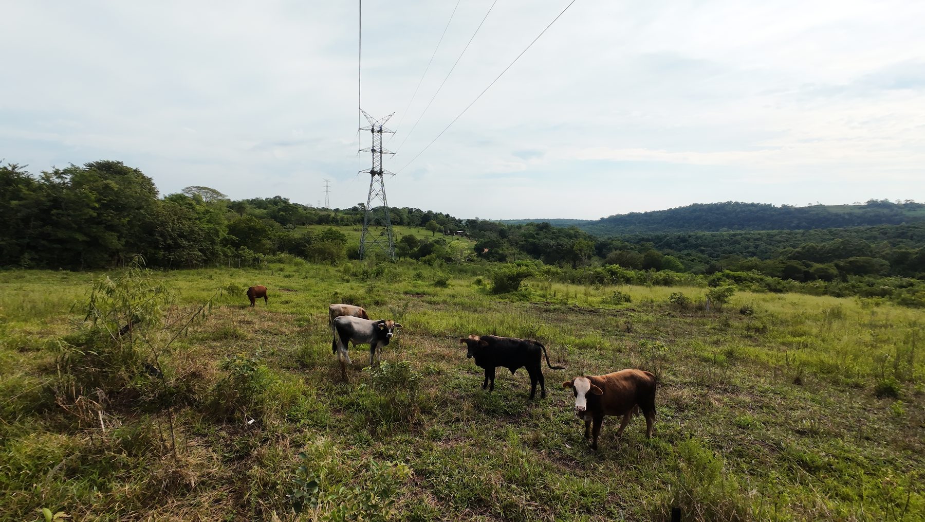 Foto con dron de una propiedad en venta en Paraguay