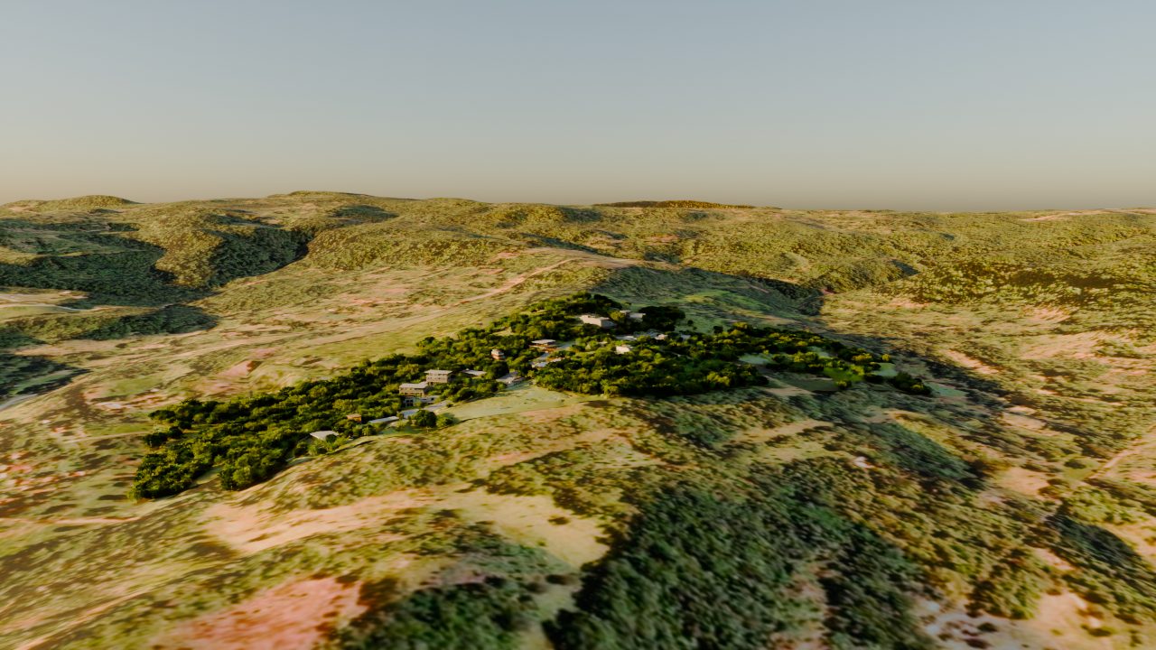 El relieve del proyecto desde el aire
